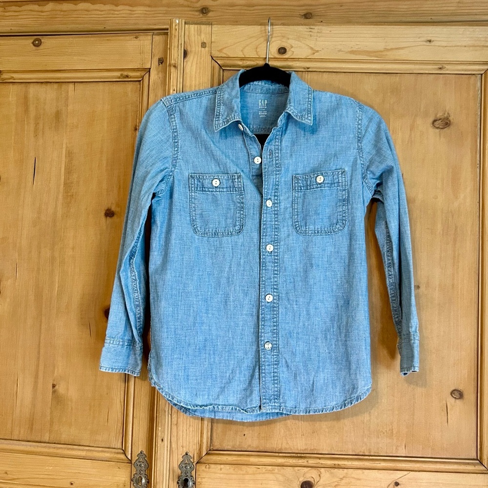 (Bundle 2 for $20) GAP Boys Classic Denim Shirt Size L